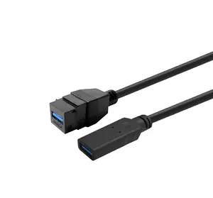 VivoLink Keystone USB 3.0 Adapter Cable A-Female to A-Male Black PROKEYUSB3AFF0.2B