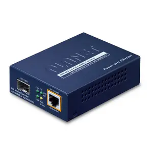 PLANET IEEE802.3af/at PoE Конвертер медиа 1000 Mbit/s Синий