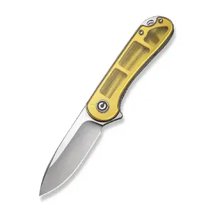 Saliekams nazis CIVIVI Elementum ar D2 asmeni un Ultem Amber rokturi C907A-4