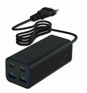 Indoor AC Charger Gembird TA-UC-2A2C-PD100-01-BK — 100W, 3 × USB-C, 20V max, 1.5m cable, black