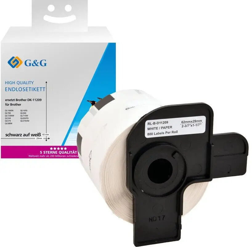 Etiķetes G&G saderīga lenta DK-11209 29