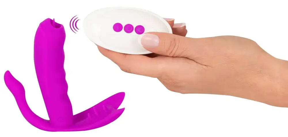 Вибратор Javida Silicone Pink — трусики-вибратор 11 см Photo 8
