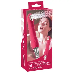 Silicone waterproof vibrator you2toys Showers to Orgasm, rechargeable, 20.1 cm length, Ø 3.6 cm, 10 modes, screw-on shower hose