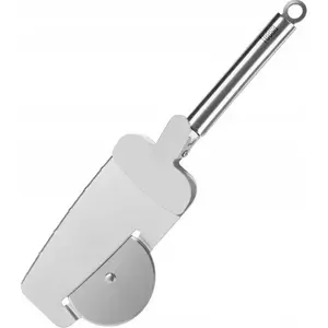 TEESA pizza cutter with cutting wheel, serrated edge and serving spatula with clamp TSA0137