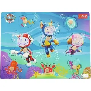 Wooden Children's Puzzle TREFL PREMIUM Paw Patrol (paw) — model 16316, wooden pieces