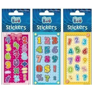 Sticker BOO silver numeric stickers set model 246507 – adhesive decorative numbers