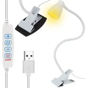Настольная лампа IZOXIS 19455 с USB и прищепкой, белая