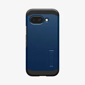 Чехол-крышка Spigen Tough Armor AI (MagFit) для Google Pixel 9a, тёмно-синий, для экрана до 16 см (6.3"), подставка