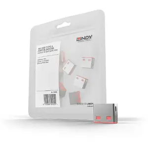 Port blocker Lindy USB Port Blocker without key Pack of 10 Pink