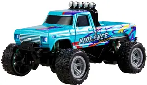 RC Monster Truck Amewi DieCast 1:64 RTR Blue — metāla liejums 1:64, gatavs lietošanai