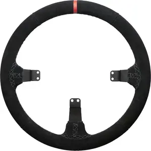 Steering wheel Asetek 340 mm, black suede, 340 mm diameter