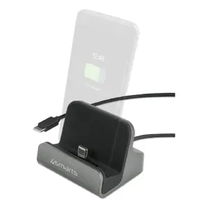 Док-станция для мобильных устройств 4smarts 541426 Смартфон USB Type-C Черный Серый