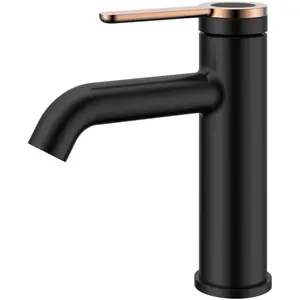 Смеситель для раковины AB 9137659 Black Gold — однорычажный, на столешницу для кухни/ванной