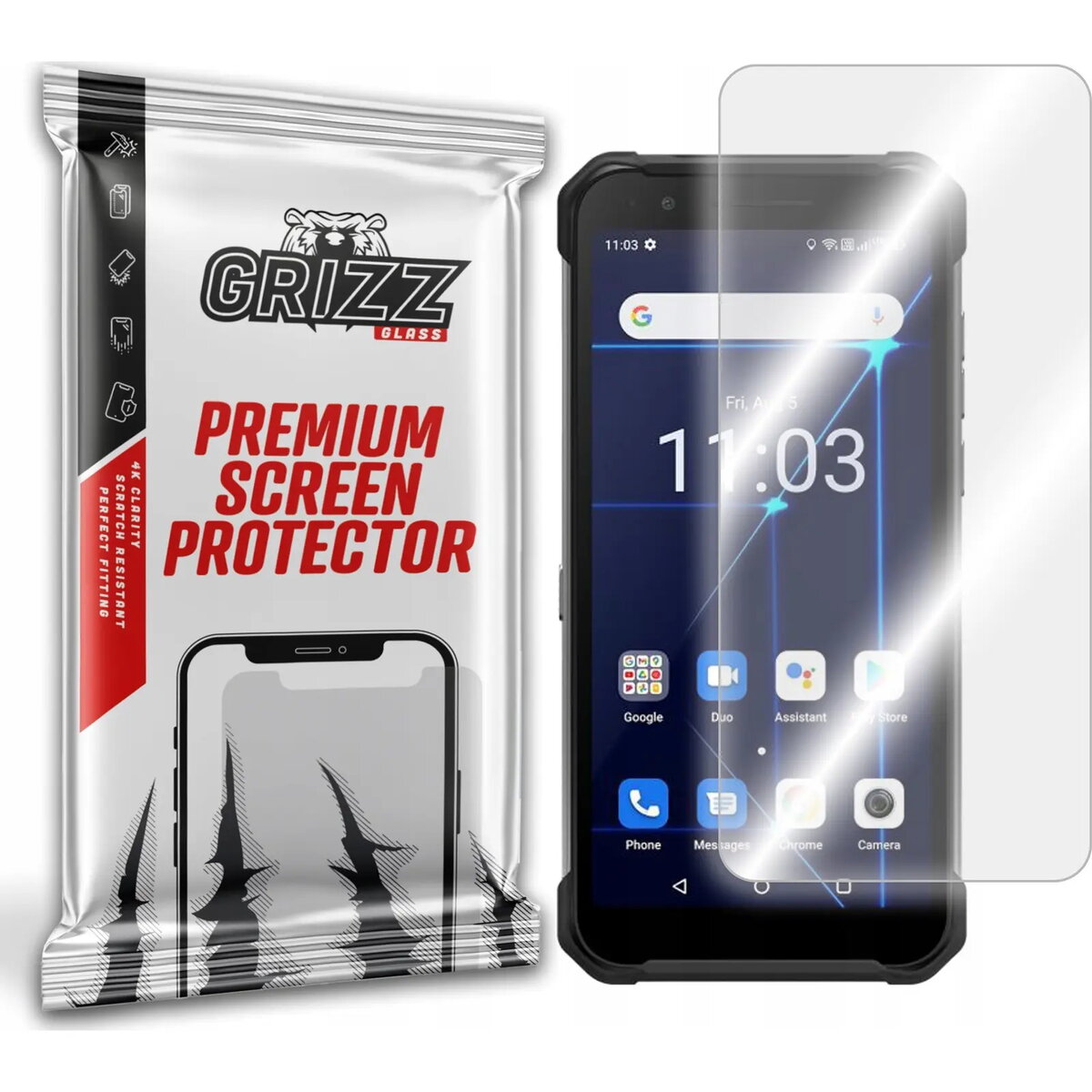 Hibrīdais aizsargstikls GrizzGlass Grizz Hammer Construction