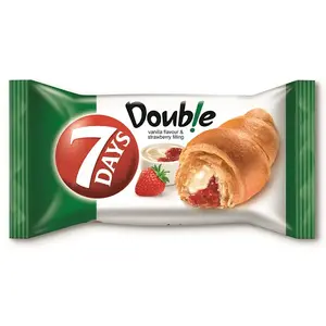 Maizīte kruasāns 7Days Double ar vaniļas un zemeņu pildījumu 60 g