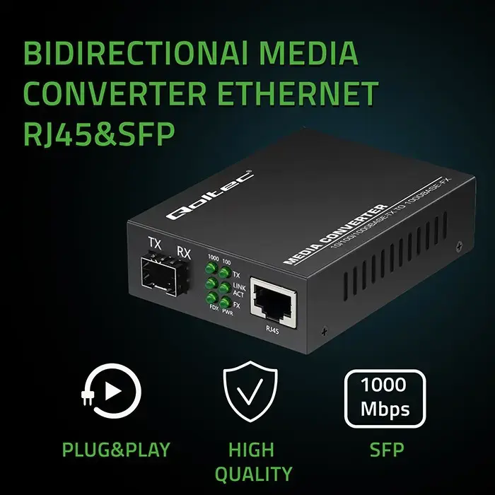 Ethernet medijkonvertors QOLTEC 52295 Photo 2