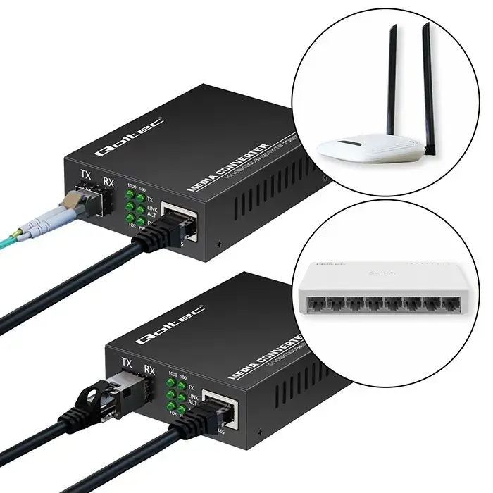 Ethernet medijkonvertors QOLTEC 52295 Photo 5