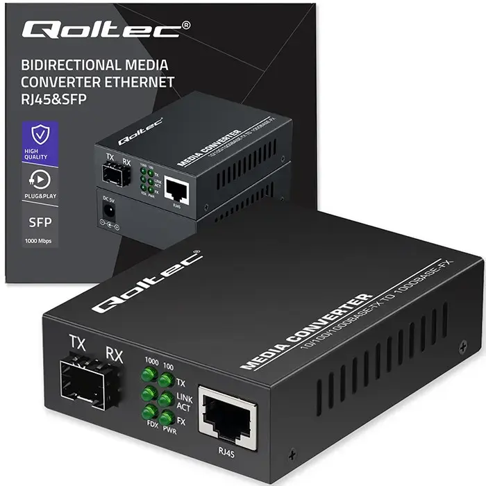 Ethernet medijkonvertors QOLTEC 52295 Photo 12