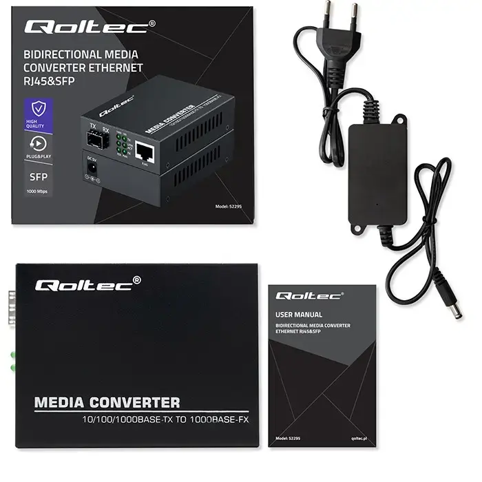 Ethernet medijkonvertors QOLTEC 52295 Photo 15