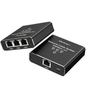 Ethernet splitter QOLTEC 52294 1x3 RJ45 with USB-C power input