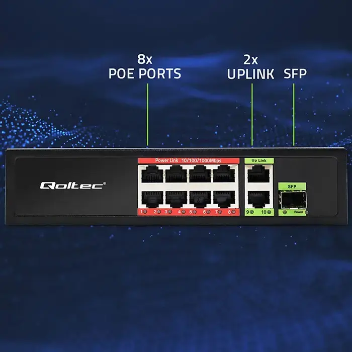 Ethernet Switch QOLTEC 52297 PoE RJ45 SFP Photo 6