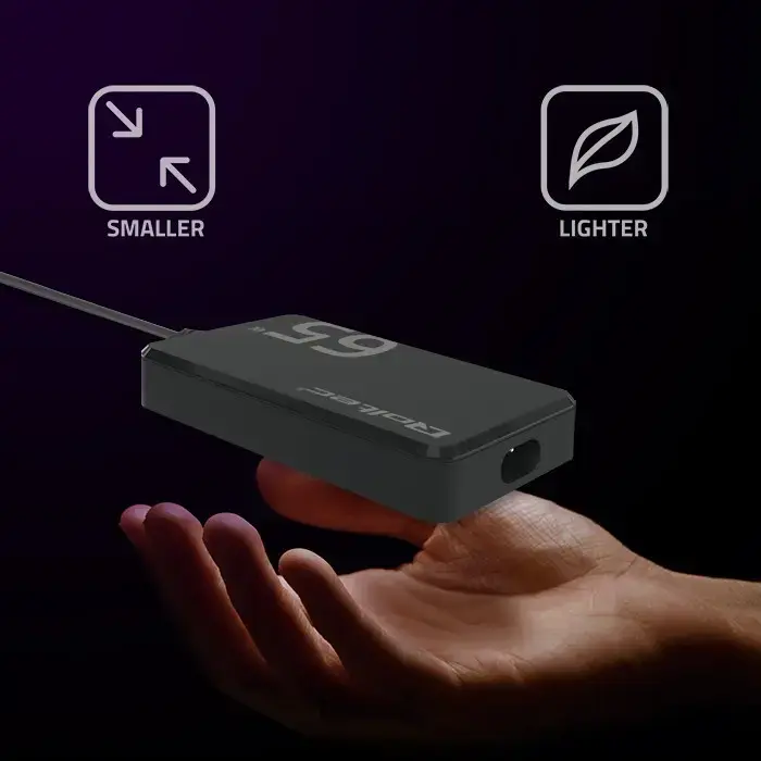 QOLTEC 65W GaN Super Fast SLIM USB-C lādētājs Photo 3
