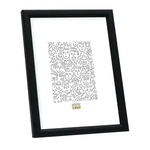 Single picture frame Deknudt S236K2 Black Glass Wood 149x200mm