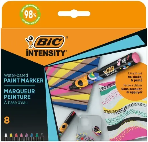 Krāsu marķieru komplekts BIC Intensity — 8 krāsas Photo 2
