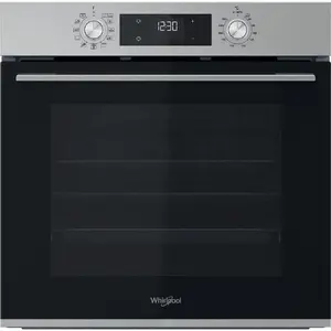 Whirlpool OMK58CU1SX Built-in Electric Oven with 71 L Capacity Digital Timer and Rotary Control in Black and Stainless Steel