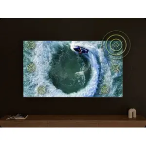 Dynamic 8-speaker sound that follows the action