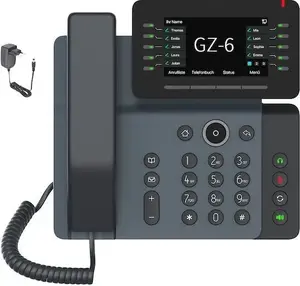 IP tālrunis GEQUDIO GZ-6 WLAN Bluetooth — VoIP ierīce ar Wi‑Fi un Bluetooth