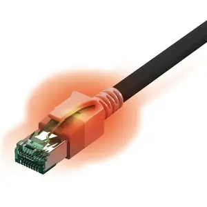 Tīkla kabelis Sacon 442628,050 RJ-45 Cat6a 0.5 m Melns