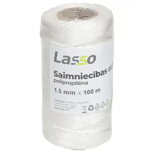 Virve Lasso polipropilēna 1,5 mm × 100 m – Lasso 9140673