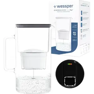 Фильтр-кувшин wessper FutureFlow AquaMax с индикатором, чёрный, 3.3 л