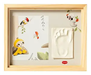 Tiny Love Simple Frame Wooden Baby Handprint and Footprint Kit