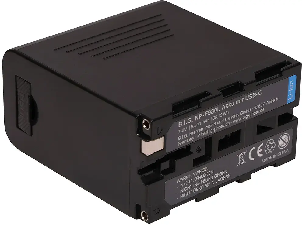 Battery BIG Sony NP-F980L 8800mAh USB-C Photo 3