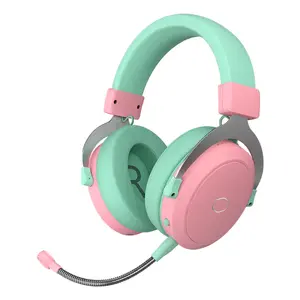 Austiņas Cooler Master CH351 — vadu un bezvadu Bluetooth, apkārtējas (circumaural), 20–20000 Hz, kabelis 1,8 m, 404 g, melna/zaļa/rozā