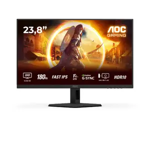 AOC Q24G4RE Gaming Monitor 23.8 Inch Quad HD 2560 x 1440 Fast IPS 180Hz 1ms LED Black and Red