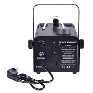 Dūmu ģenerators Light4Me BLACK 1200 1200W, 3 l tvertne, 4 spuldzes, plūsma 340 m³/min