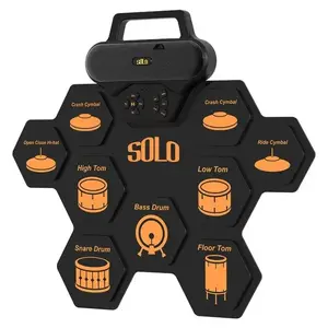 Electronic Drum Set NN SOLO Roll-Up USB-C MP3 — Portable Roll-Up Electronic Drum Kit with USB-C and MP3 Playback
