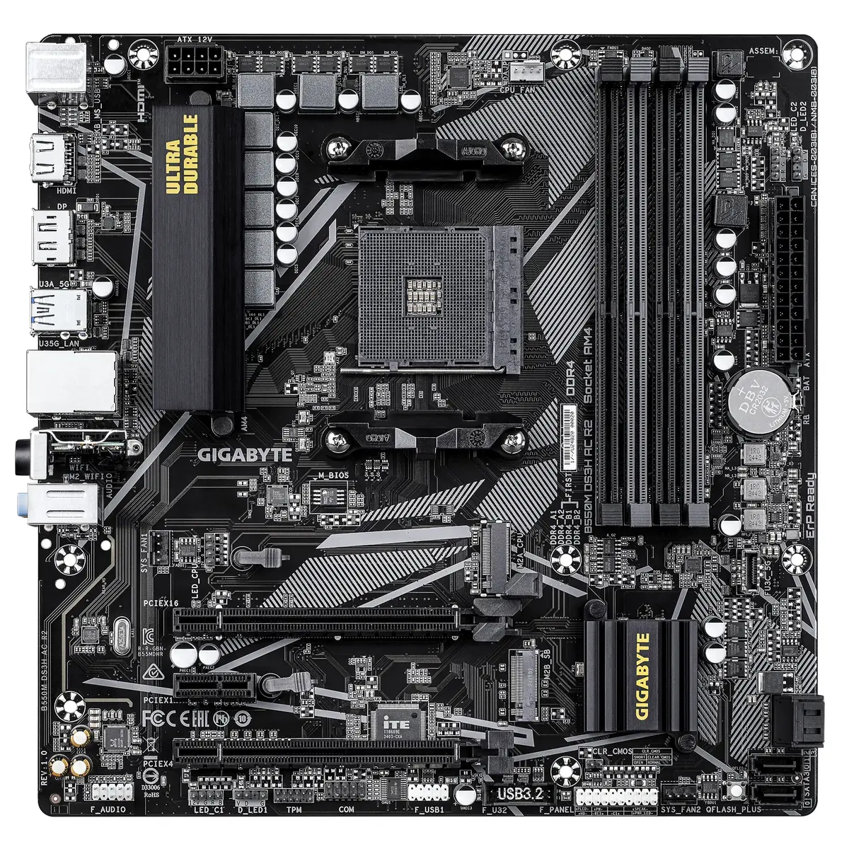 Mātesplate GIGABYTE B550M DS3H AC, B550 Photo 2