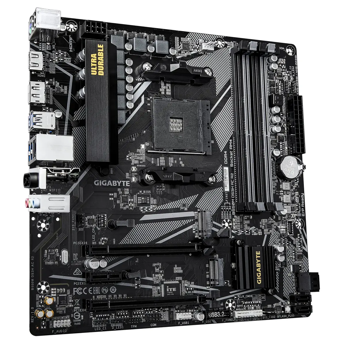 Mātesplate GIGABYTE B550M DS3H AC, B550 Photo 3