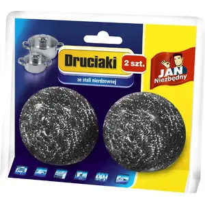 Stainless Steel Scrubber Pads JAN Niezbędny 2 pcs, model 8571013738