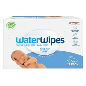 Wet baby wipes WATER WIPES 720 pcs, white, box pack (290×195×176 mm)