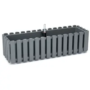 Balcony box Prosperplast Boardee DDEF600 Grey — planter box for railing, 60 cm, plastic