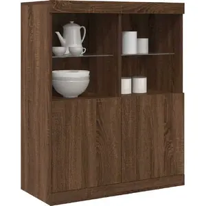 Wooden storage cabinet VidaXL 3318623 brown oak 81×37×100 cm