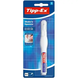 Correction pen BIC Tipp-Ex Shake'n' Squeeze 8 ml — liquid correction pen for precise white correction