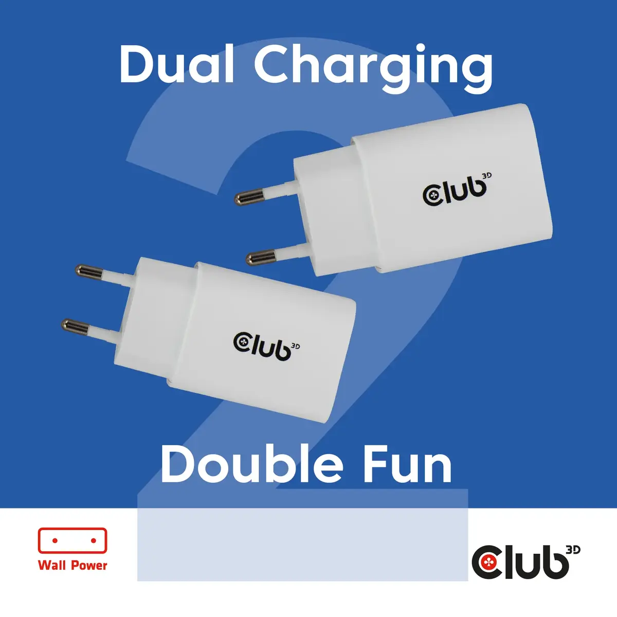 CLUB3D CAC-3020 USB‑C Charger 2‑Pack 30W Photo 2