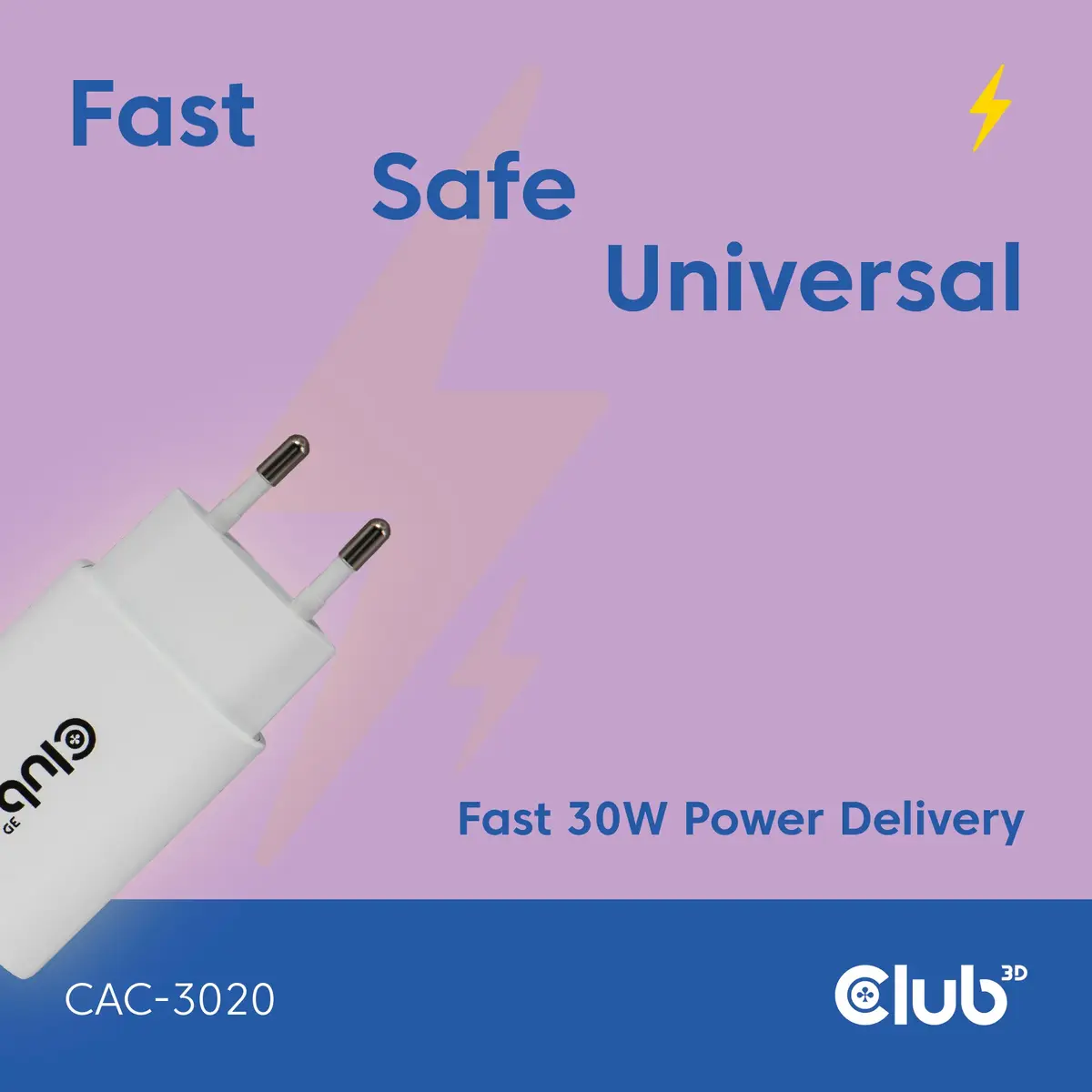 CLUB3D CAC-3020 USB‑C Charger 2‑Pack 30W Photo 3