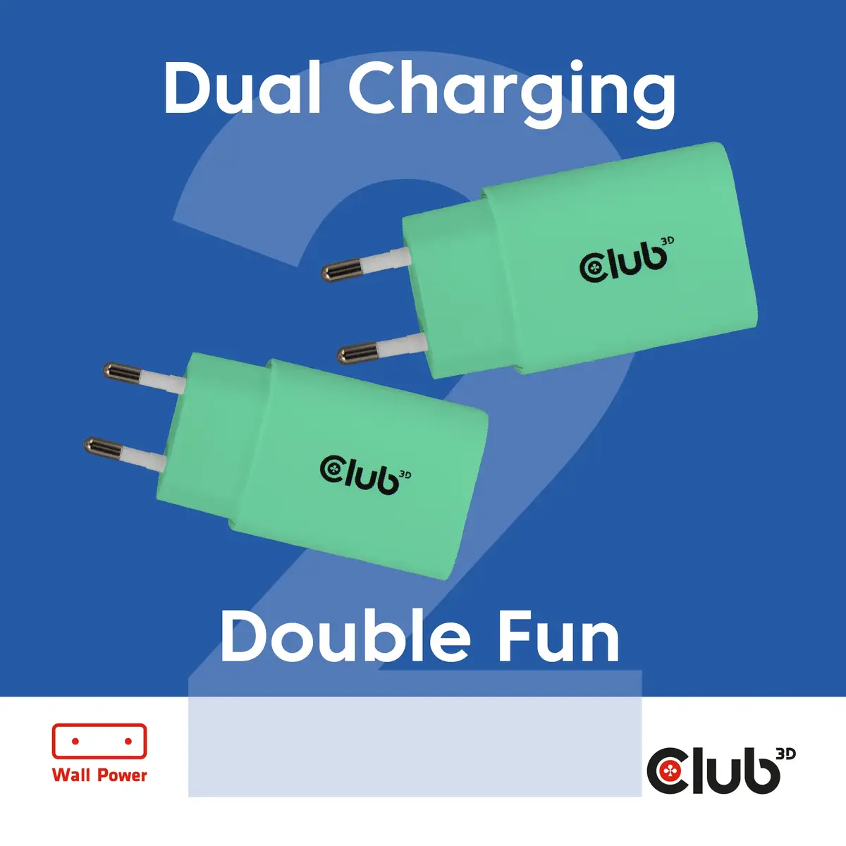 club 3d USB-C lādētāju komplekts 2 gab. 30W Photo 2